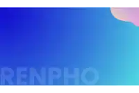 a blue background with the word renpho in white