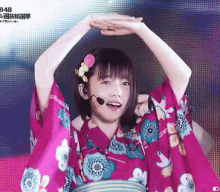 浴衣　島崎遥香 Haruka Shimazaki Akb48 アイドル GIF - Summer Yukata Haruka Shimazaki GIFs