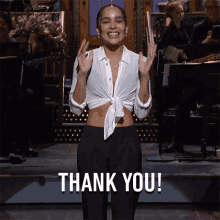 Thank You Zoe Kravitz GIF - Thank You Zoe Kravitz Saturday Night Live GIFs