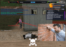 a screenshot of a game with a skull and crossbones