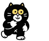 a black cat with yellow eyes is holding a heart in its paws .