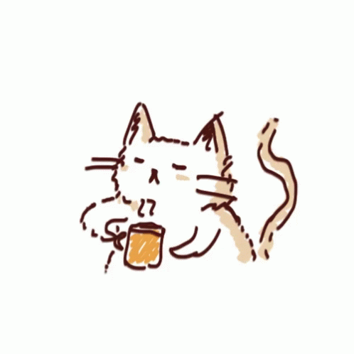 Coffee Cat Gif Coffee Cat Sips Tea Discover Share Gifs