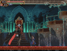 a screenshot of a video game with the number 664 on the top left