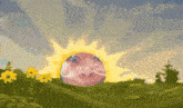 a picture of a sun with a person 's face on it