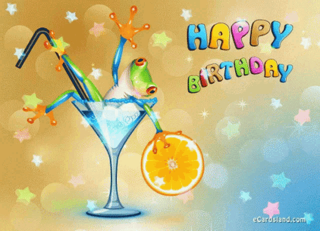 Happy Birthday Drink GIF - Happy Birthday Drink Greet - Discover & Share GIFs