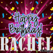 Happy Birthday Rachel GIF - Happy Birthday Rachel Confetti GIFs