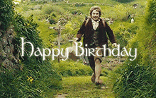 Hobbit Bilbo Baggins GIF - Hobbit Bilbo Baggins Happy Birthday GIFs