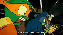 Rise Of The Tmnt Michelangelo GIF - Rise Of The Tmnt Michelangelo When Will The Lies End GIFs