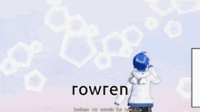 the word rowren that is on a cartoon character