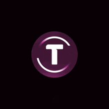 a test server logo with a purple circle and a white t