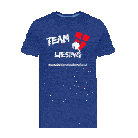 a blue t-shirt that says team liesing on the front
