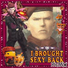 a picture of a man with the words " i brought sexy back " on it