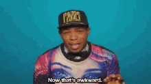a man wearing a hat that says paris on it