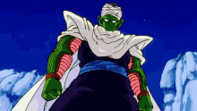 piccolo from dragon ball z is standing in front of some rocks