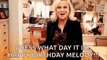 Amy Poehler Happy Birthday Melody GIF - Amy Poehler Happy Birthday Melody Birthday Girl GIFs