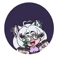 a cartoon drawing of a cat wearing glasses and ears