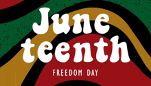a poster for june tenth freedom day with a colorful background