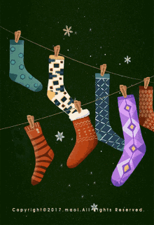 navidad drawing animation art socks