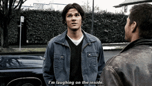 I'M Laughing On The Inside Sam Winchester GIF - I'M Laughing On The Inside Sam Winchester Supernatural GIFs
