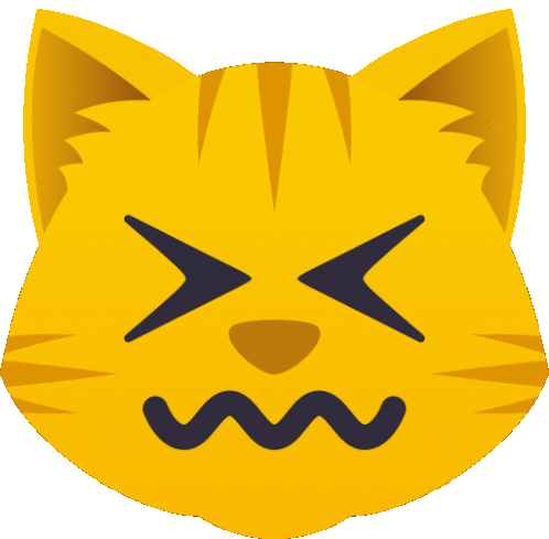 Confounded Cat Sticker - Confounded Cat Joypixels Stickers