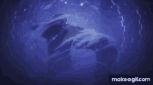 a make a gif.com animated image of a man in a white jacket