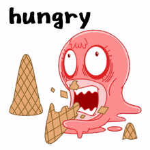 famished hunger starved soft ice ice creams