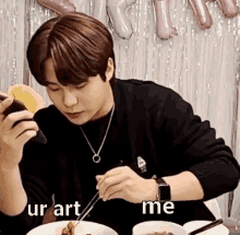 Eating Art Jongho GIF - Eating Art Jongho Ateez Jongho GIFs