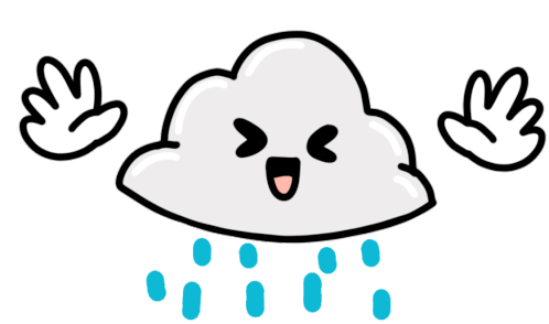 Cloudy Raining Sticker