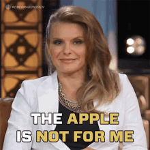 The Apple Is Not For Me Michele Romanow GIF - The Apple Is Not For Me Michele Romanow Dragons Den GIFs