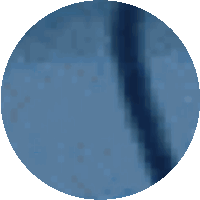 a blue circle with a white background and a few lines in it