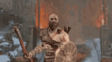 kratos yes scream yeah god of war