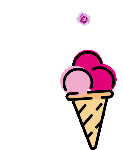 Pinkkisses Ice Cream Sticker - Pinkkisses Ice Cream Cone Stickers