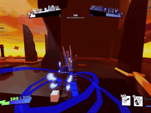 a screenshot of a video game with a score of 200 and 200