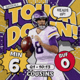 an advertisement for the minnesota vikings football team