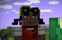 a minecraft character wearing a helmet with the letter d on it