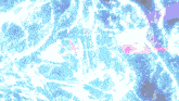 a painting of a person swimming in a pool of blue water