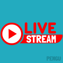 a live stream logo with a penguin in the middle