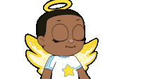 a cartoon angel with the name ambition angel on the bottom