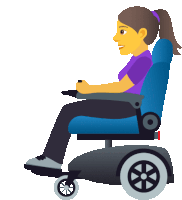 Woman In Motorized Wheelchair People Sticker - Woman In Motorized Wheelchair People Joypixels Stickers