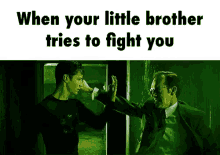 When Your Little Brother Tries To Fight You GIF - Little Brother Little Bro When Your Little Brother Tries To Fight You GIFs