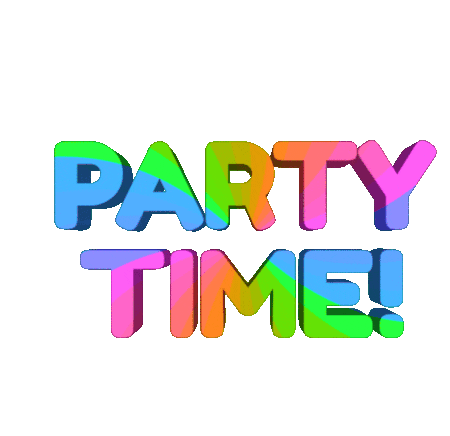 Party Time Happy Birthday Sticker - Party Time Happy Birthday Have Fun Stickers