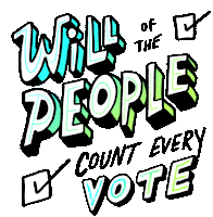 We The People We The People Count Every Vote Sticker - We The People We The People Count Every Vote Will Be Counted Stickers