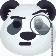 monocle panda joypixels hmm single eyeglass
