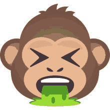 vomiting monkey monkey joypixels monkey emoji monkey face