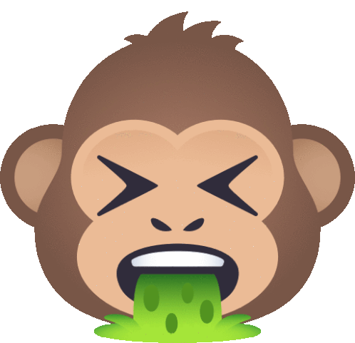 Vomiting Monkey Monkey Sticker