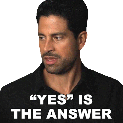 Yes Is The Answer Luke Alvez Sticker - Yes Is The Answer Luke Alvez Criminal Minds Evolution Stickers
