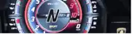 a close up of a speedometer that says ' n ' on it