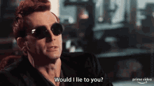 Good Omens Would I Lie To You GIF - Good Omens Would I Lie To You Sunglasses GIFs