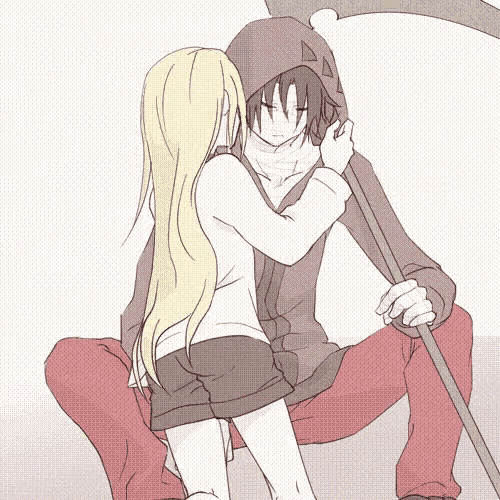 Angels Of Death Kiss Gif Angels Of Death Kiss Cuddle Discover Share Gifs