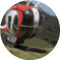 Helicopter Upside Down Sticker